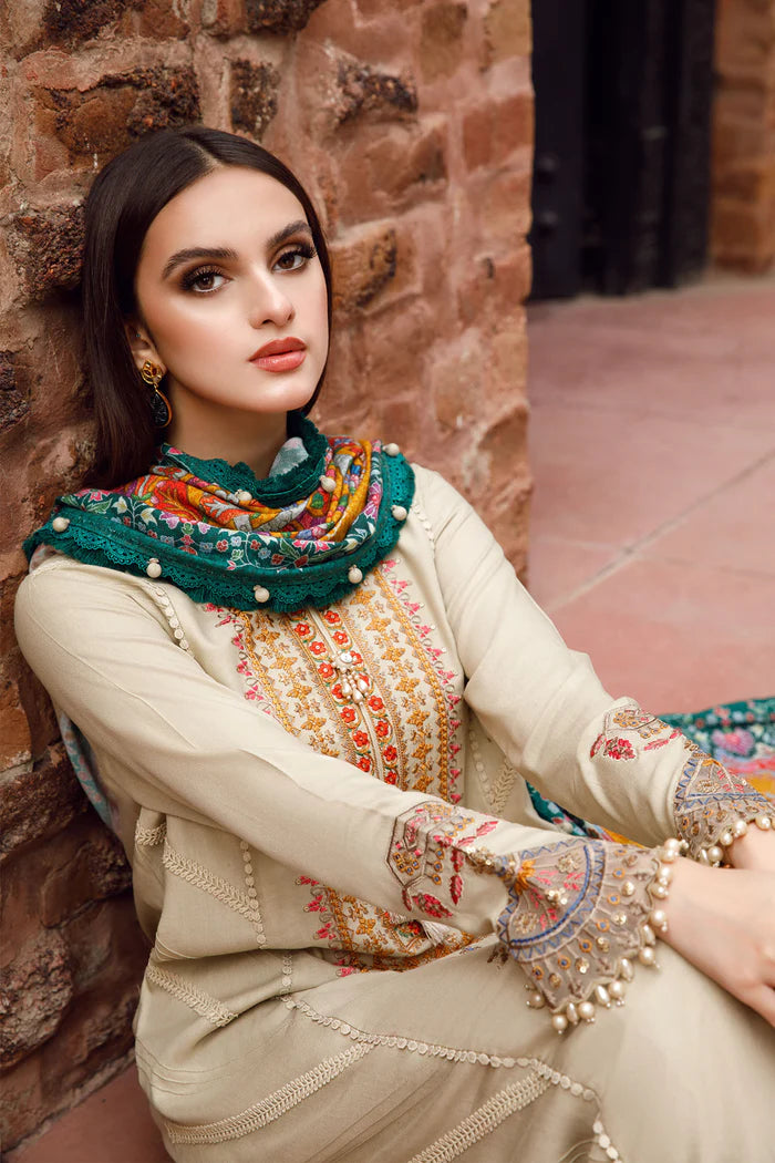 Maria B 009 Unstitched Luxury Dhanak Heavy Embroidered 3PC Suit
