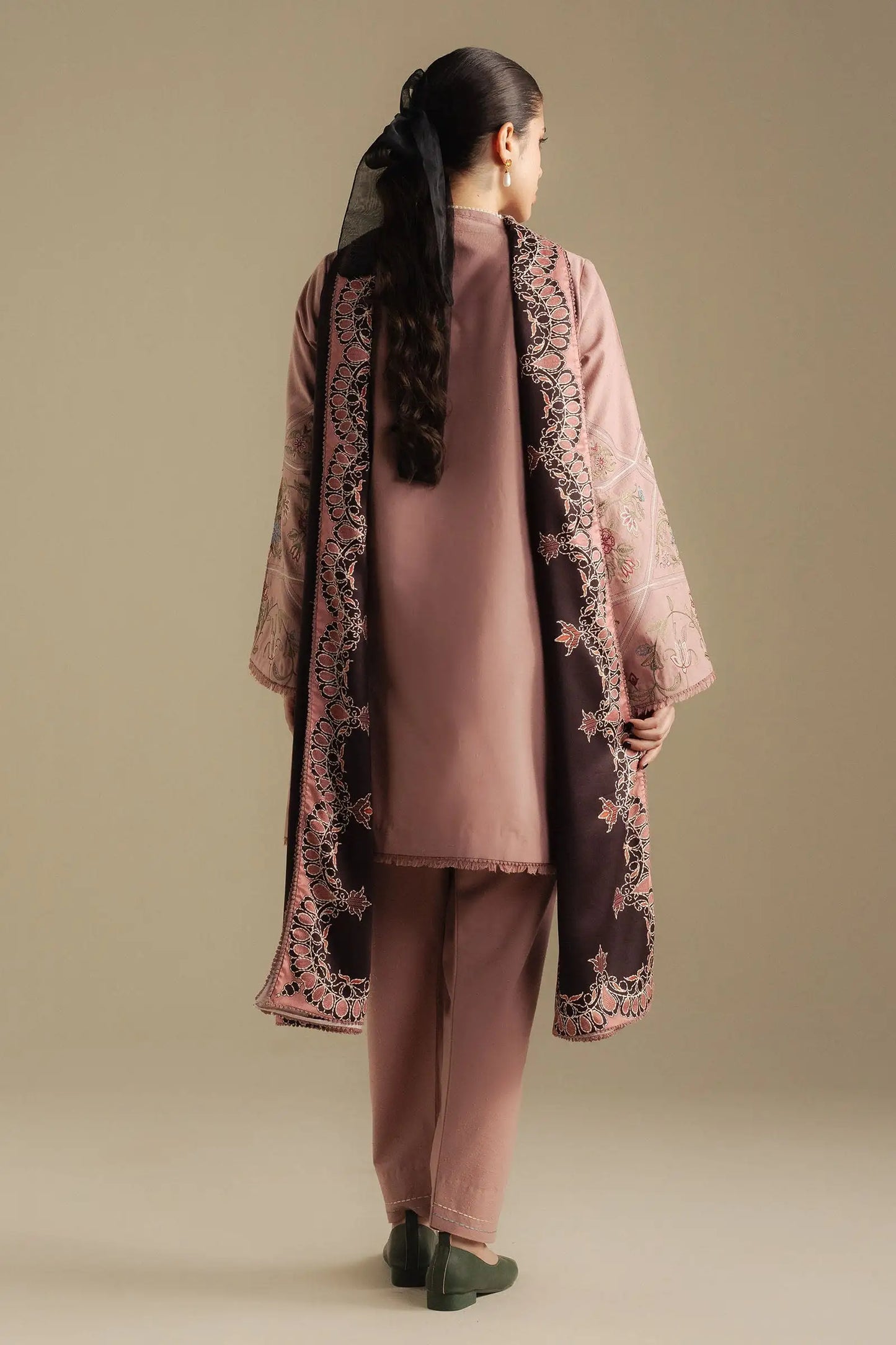 Zara Shahjahan 025 Unstitched Luxury Dhanak Heavy Embroidered 3PC Suit