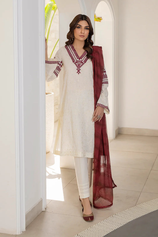 Zara Shahjahan 3Pc Lawn Emb FZH-828