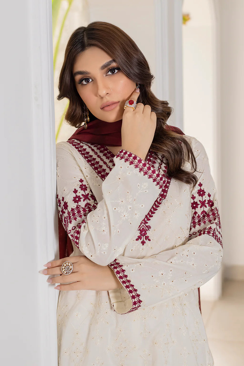 Zara Shahjahan 3Pc Lawn Emb FZH-828