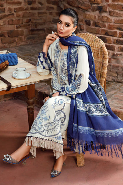 Maria B 007 Unstitched Luxury Dhanak Heavy Embroidered 3PC Suit